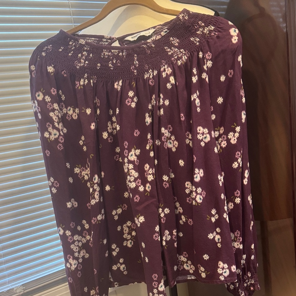 Sonoma Purple Floral Blouse